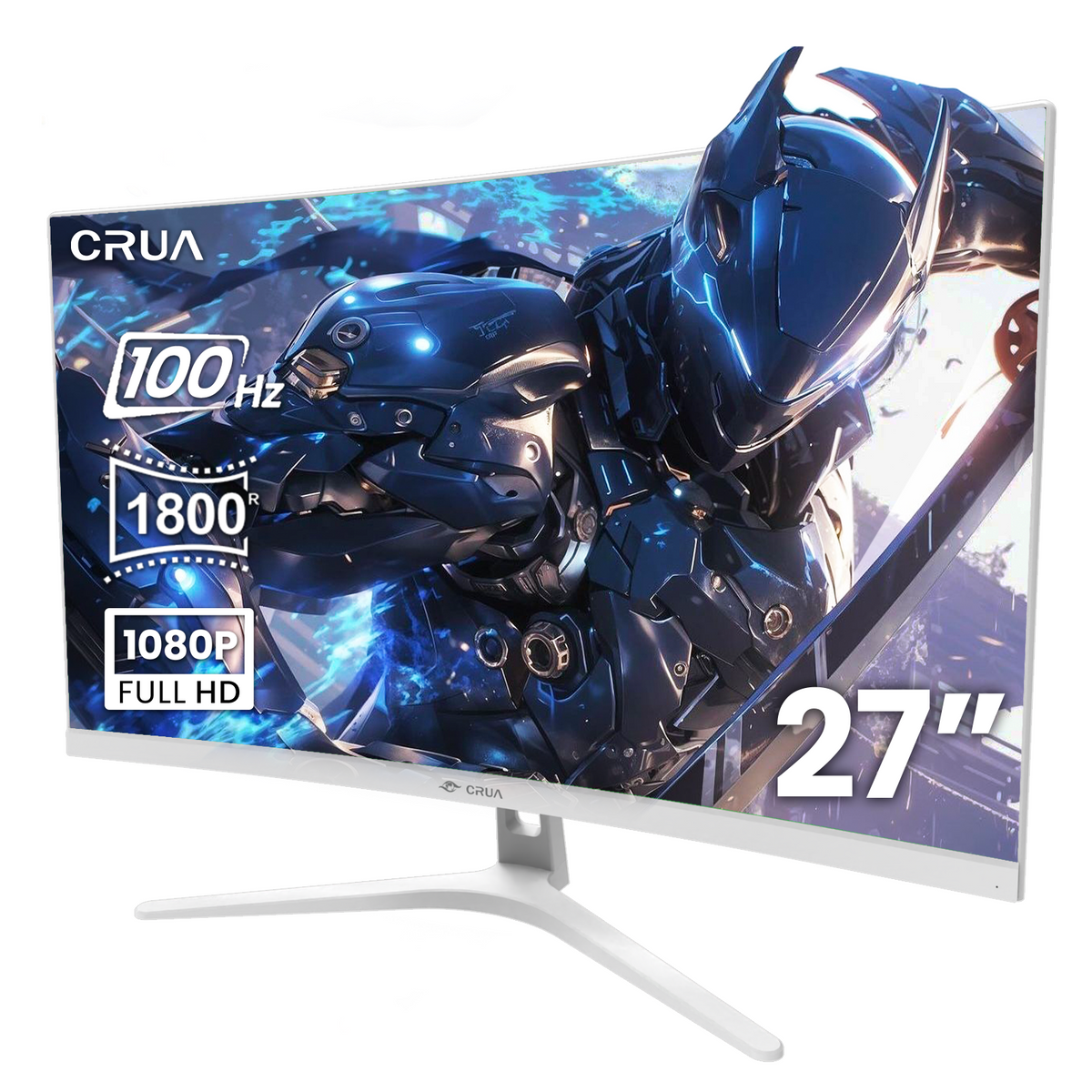 CPU LED Curved White Monitor 27 inches 27INCH FHD 100Hz Curved Monitor for Office&Gaming – CRUA-Monitor