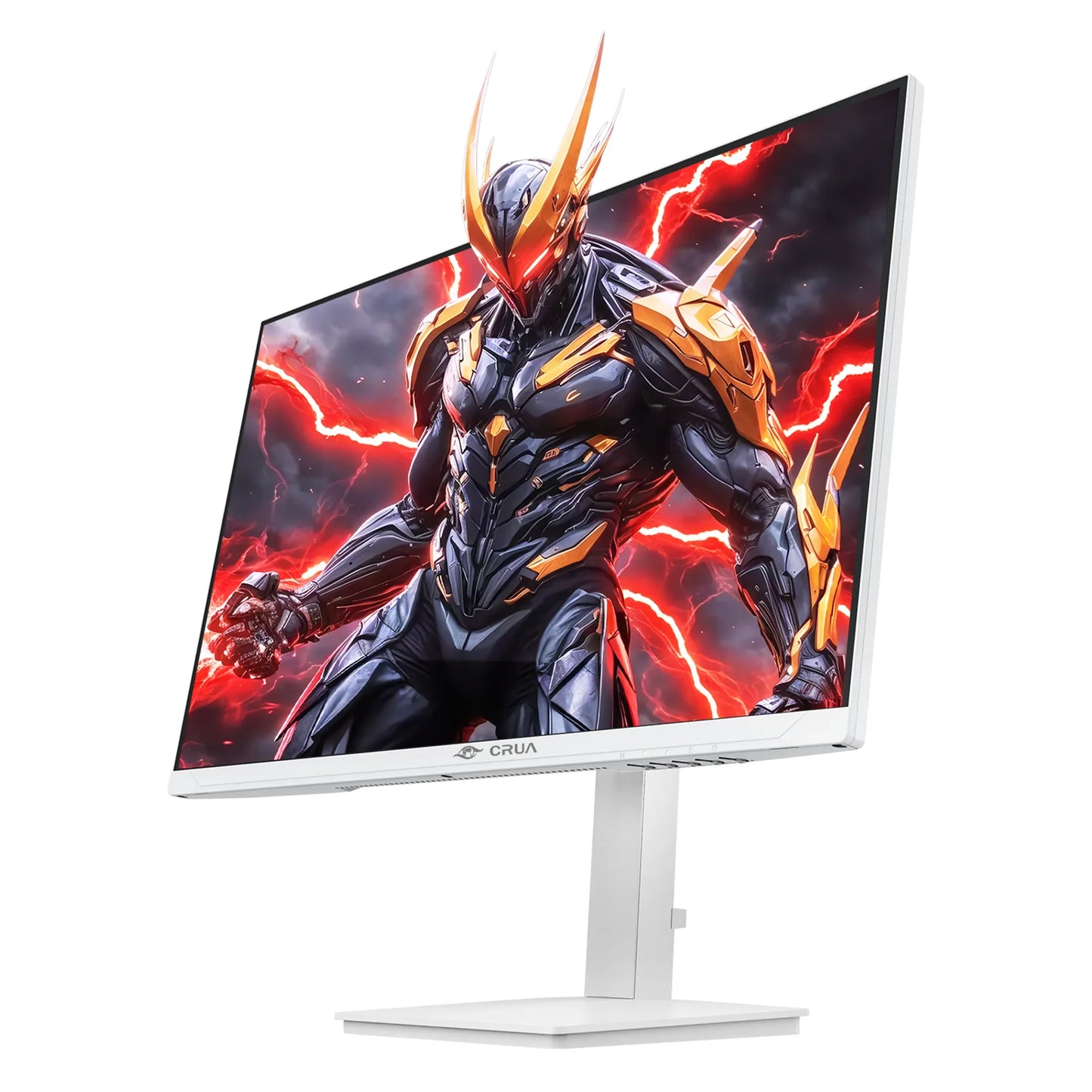 CRUA 27 Inch Gaming Monitor, UHD(3840 * 2160P) 144Hz Built-in Speaker, White