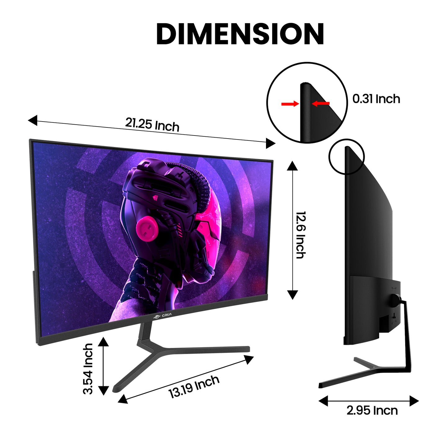 24 inch 144hz/180hz Curved Gaming Monitor,1k Frameless Computer Monitor