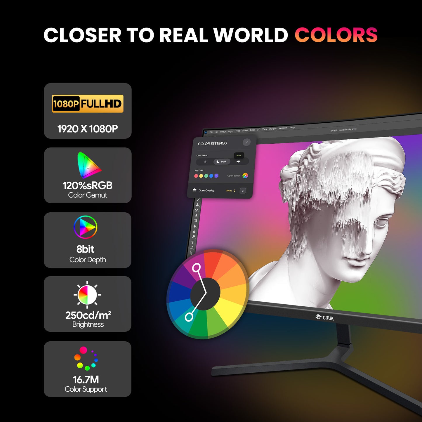 24 inch 144hz/180hz Curved Gaming Monitor,1k Frameless Computer Monitor