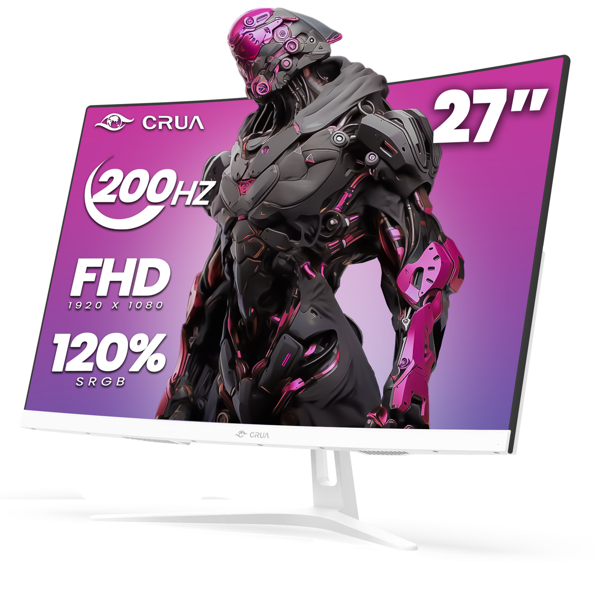 CRUA 27inch Curved FHD 1920x1080P, 165Hz/200Hz Computer Monitor