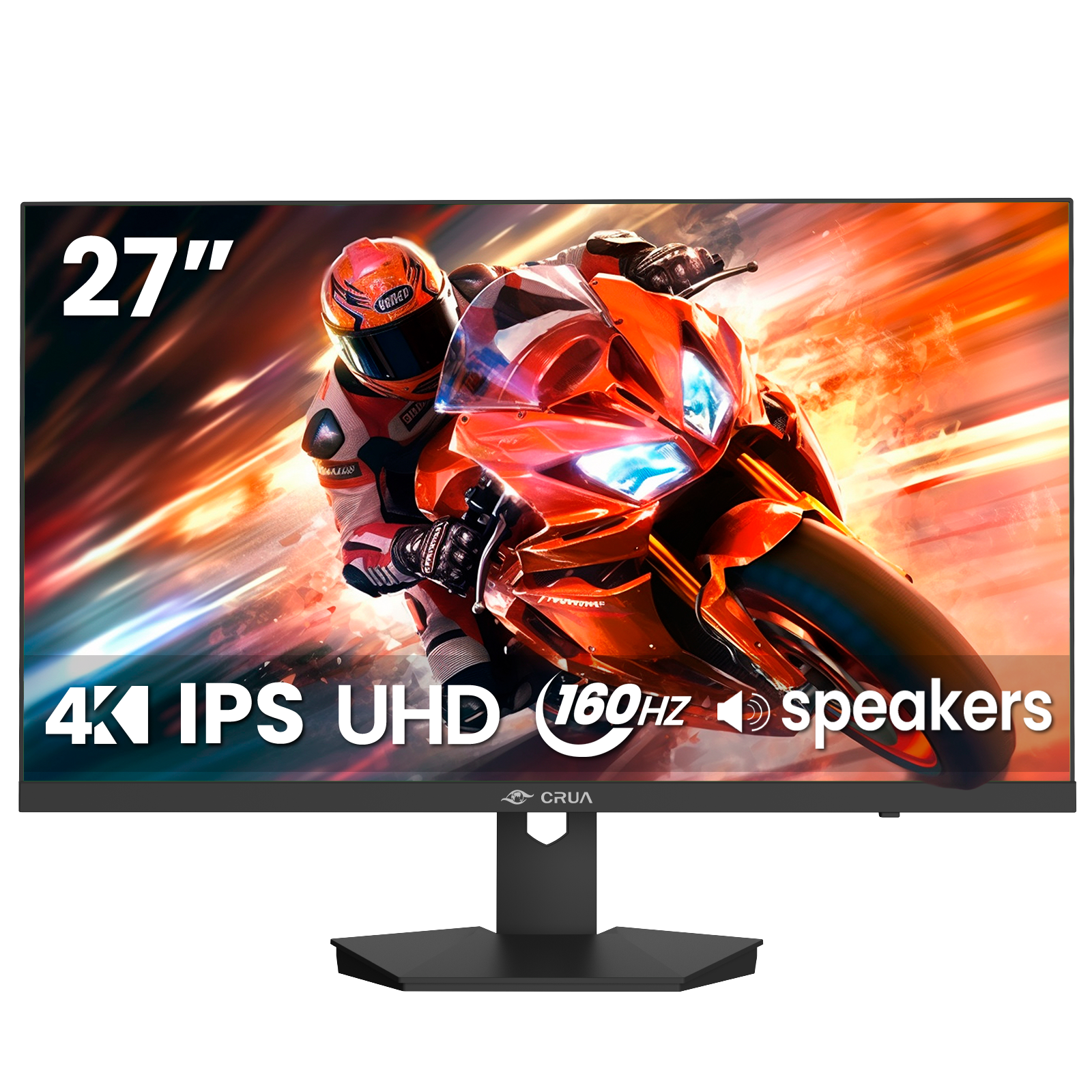 CRUA 27 inch Gaming Monitor, IPS UHD(3840x2160P) 160Hz, 120% SRGB, Sup ...