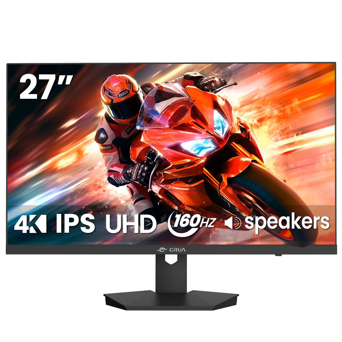 CRUA 27 inch Gaming Monitor, IPS UHD(3840x2160P) 160Hz, 120% SRGB, Sup ...