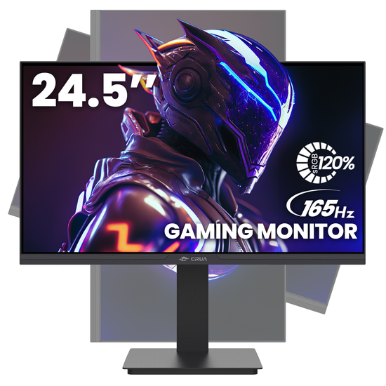 CRUA 24.5Inch Gaming Monitor 144Hz/165Hz, FHD(1920x1080P) 120
