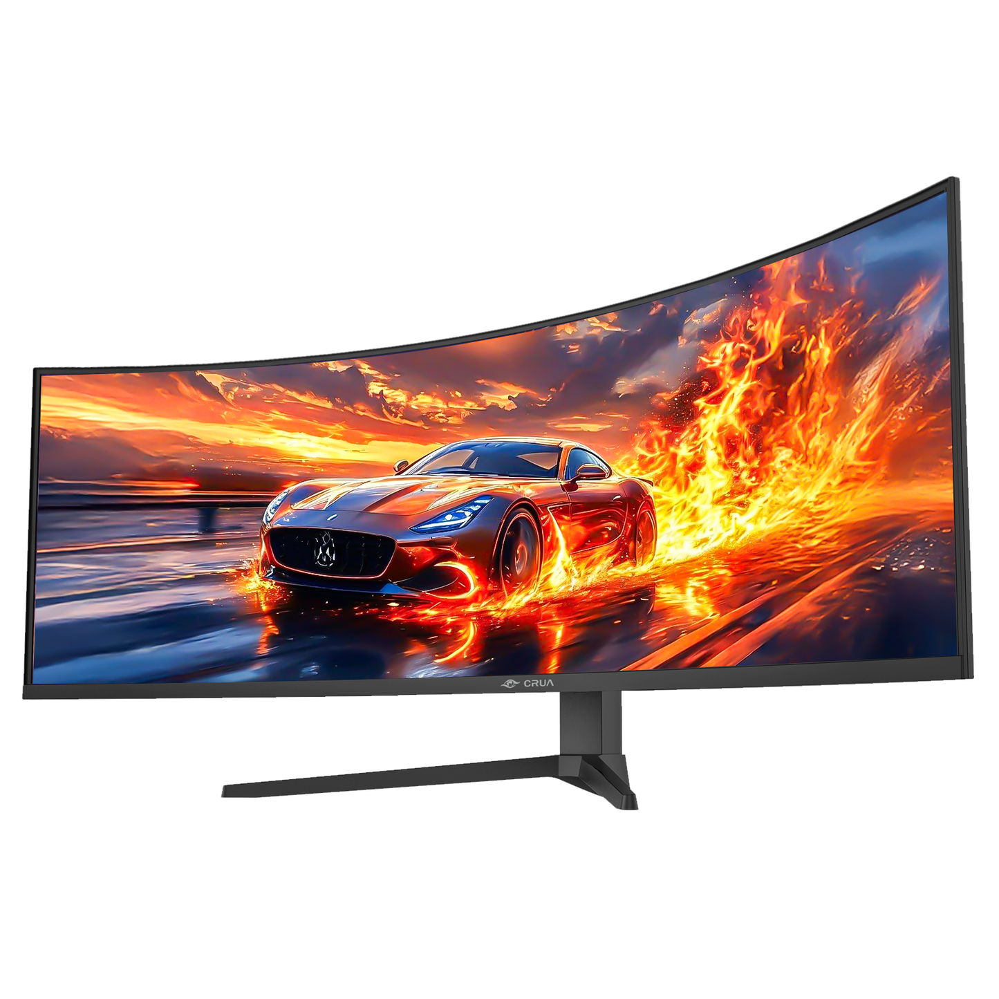 CRUA 49" Curved Gaming Monitor | DQHD(5120 * 1440), 144Hz/165Hz, 1500R, 32:9, AMD FreeSync, 120% sRGB, Height Adjustable Ultra-Wide Screen Monitors, HDMI 2.1 & DP 1.4, Wall Mount Install- Black