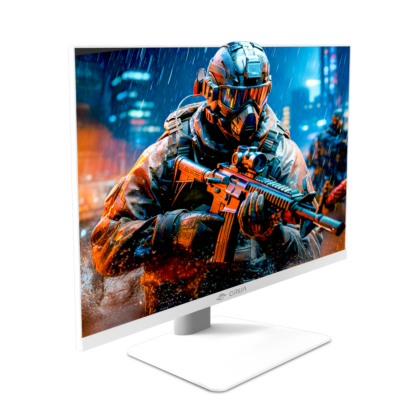 CRUA 27 Inch Gaming Monitor 360HZ, 2K QHD 2560x1440 IPS Panel White Computer Monitors with Built in Speakers, Support AMD FreeSync, 120% sRGB, Blue Light Filter, DP1.4 & HDMI2.1, Wall Mountable