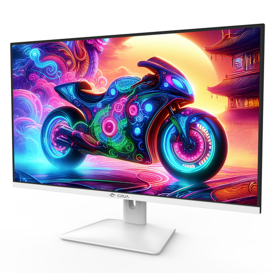 CRUA 32" 2K 75Hz IPS Computer Monitor, QHD 1440P with Build-in Speakers, 100% SRGB,FreeSync,HDMI Port-White