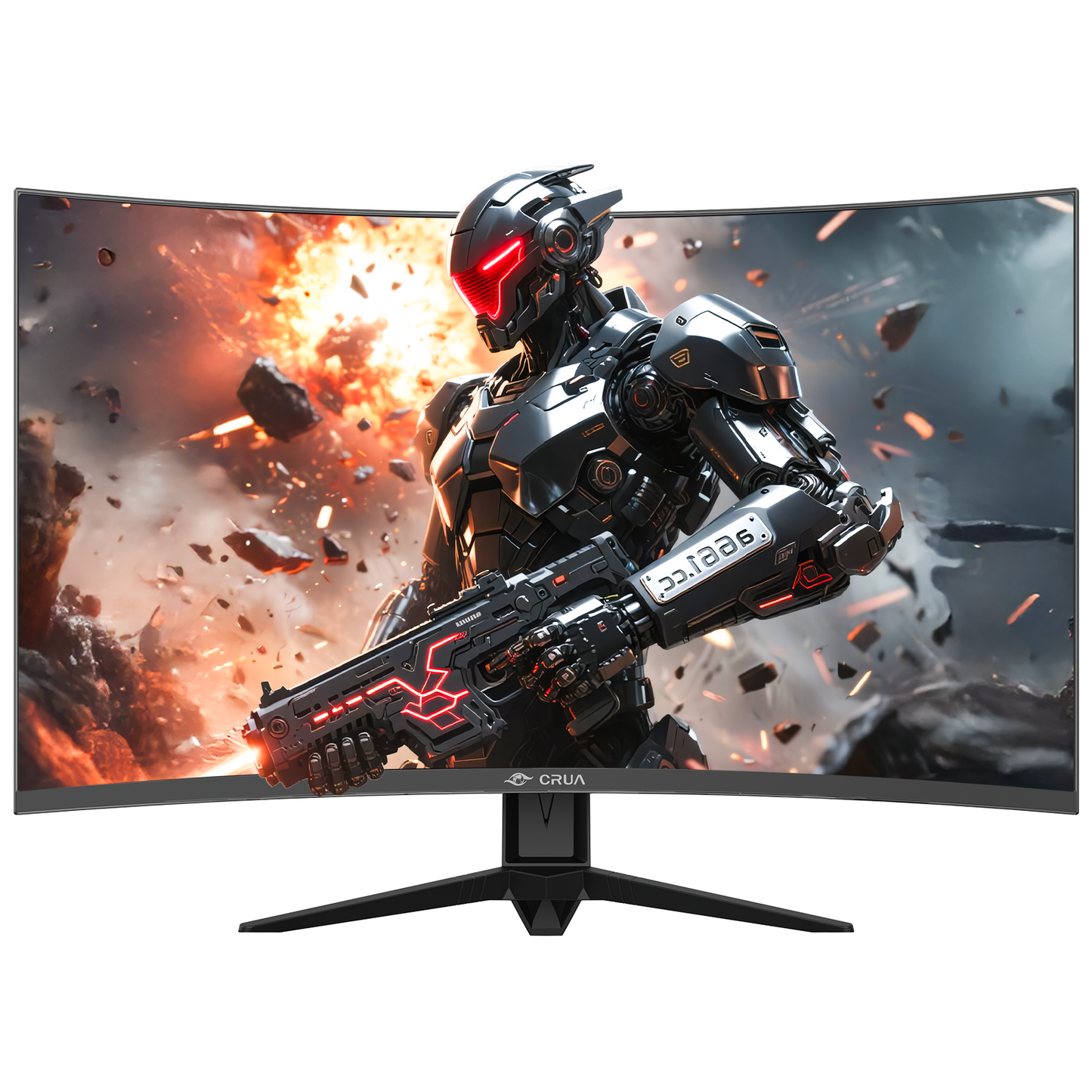 CRUA 32" 240Hz Curved Gaming Monitor, FHD 1920×1080P, 1800R Ultra-Wide Screen, 120% sRGB, FreeSync, Low Blue Light, HDMI 2.0 & DP 1.4, Wall Mountable-Black