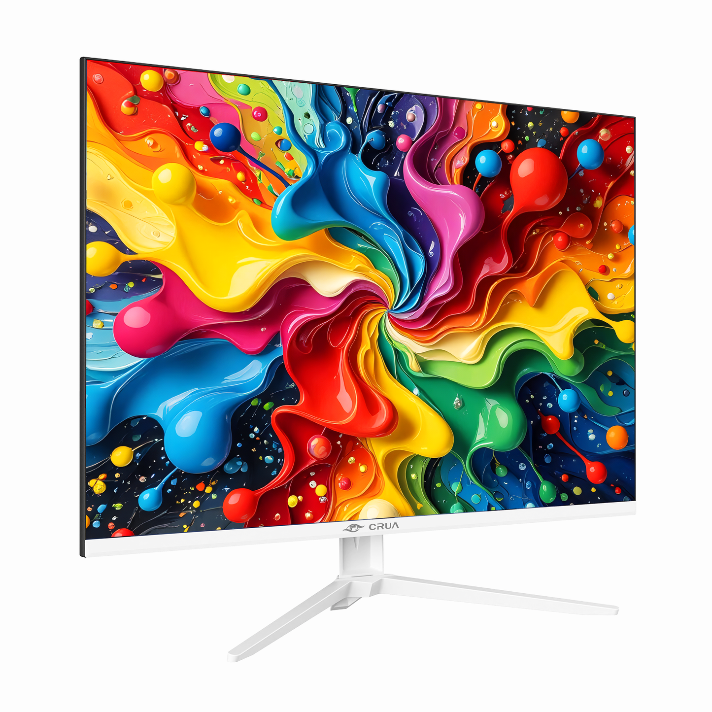 CRUA 28 Inch White Monitor, 4K UHD+ 3840×2560 IPS 60Hz Computer Monitors, 15:10 Aspect Ratio, 120% sRGB 10-Bit Color, Support FreeSync, Built-in Speakers, USB Type-C, HDMI 2.0 & DP 1.4, Wall Mountable