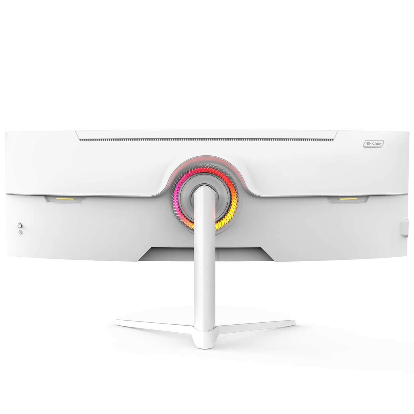 CRUA 49 Inch Ultra-Wide Curved Gaming Monitor, 120Hz, DQHD (5120x1440p), 1500R,FreeSync, 32:9, 120% sRGB, HDMI & DP, Height adjustable, Built-in Speakers, Wall Mount Install, White