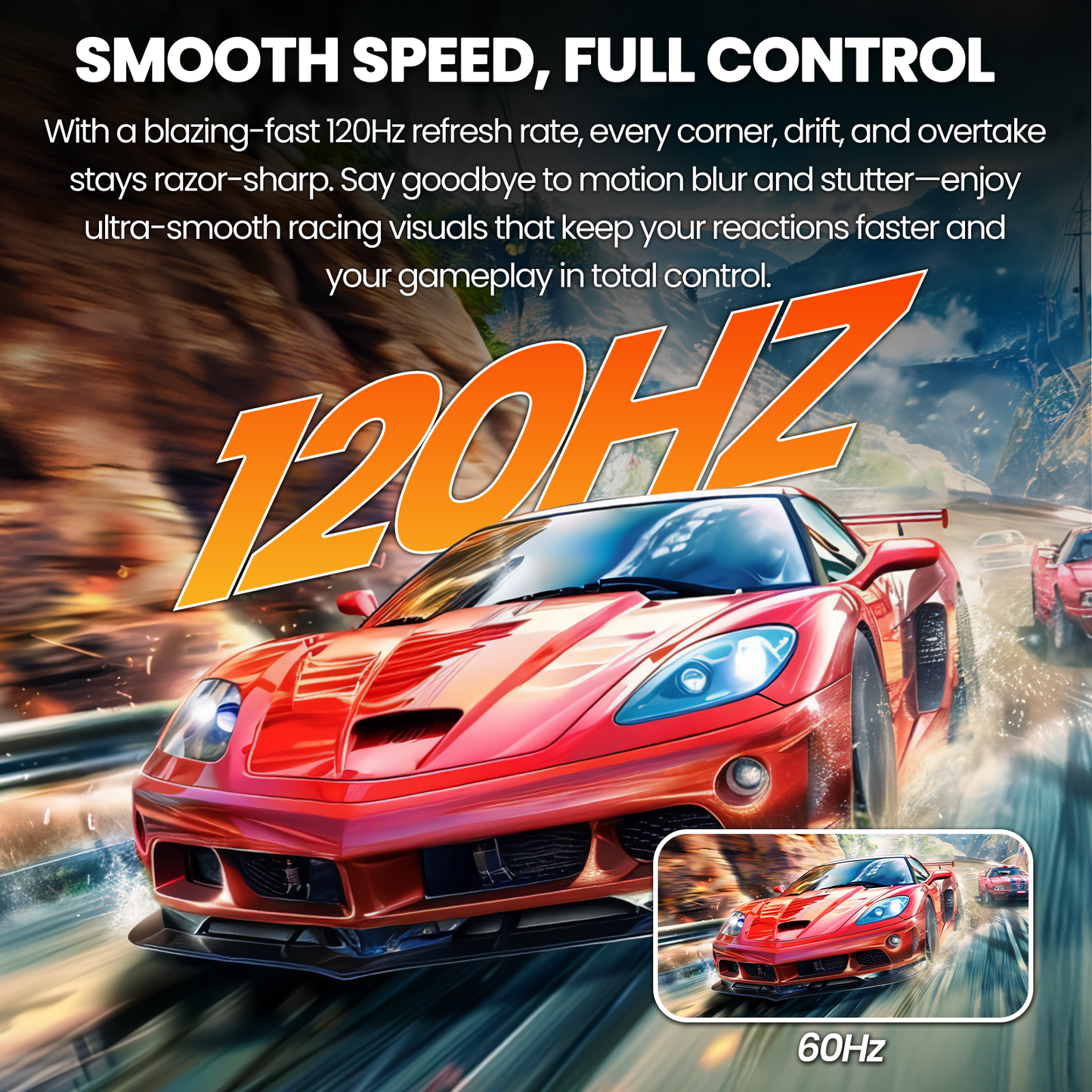 CRUA 49 Inch Ultra-Wide Curved Gaming Monitor | 120Hz | DQHD 5120x1440p | 1500R Curve | AMD FreeSync | Built-in Speakers | Wall Mount | HDMI & DP, Black