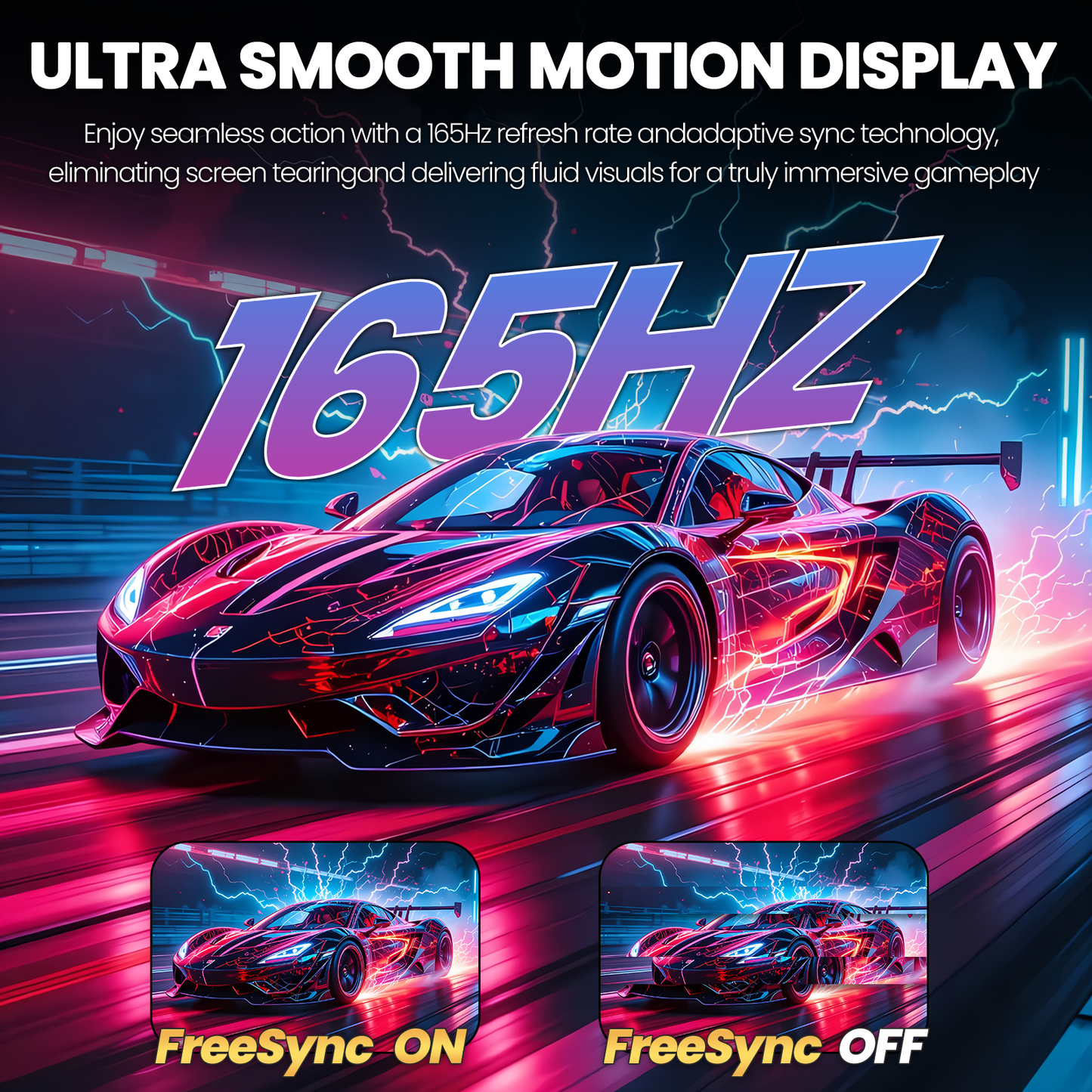 CRUA 34 Inch 165Hz UWQHD IPS Utrawide Gaming Monitor,3440x1440,21:9, Built-in Speakers,120 sRGB,HDMI/DP,Wall Mountable-Black