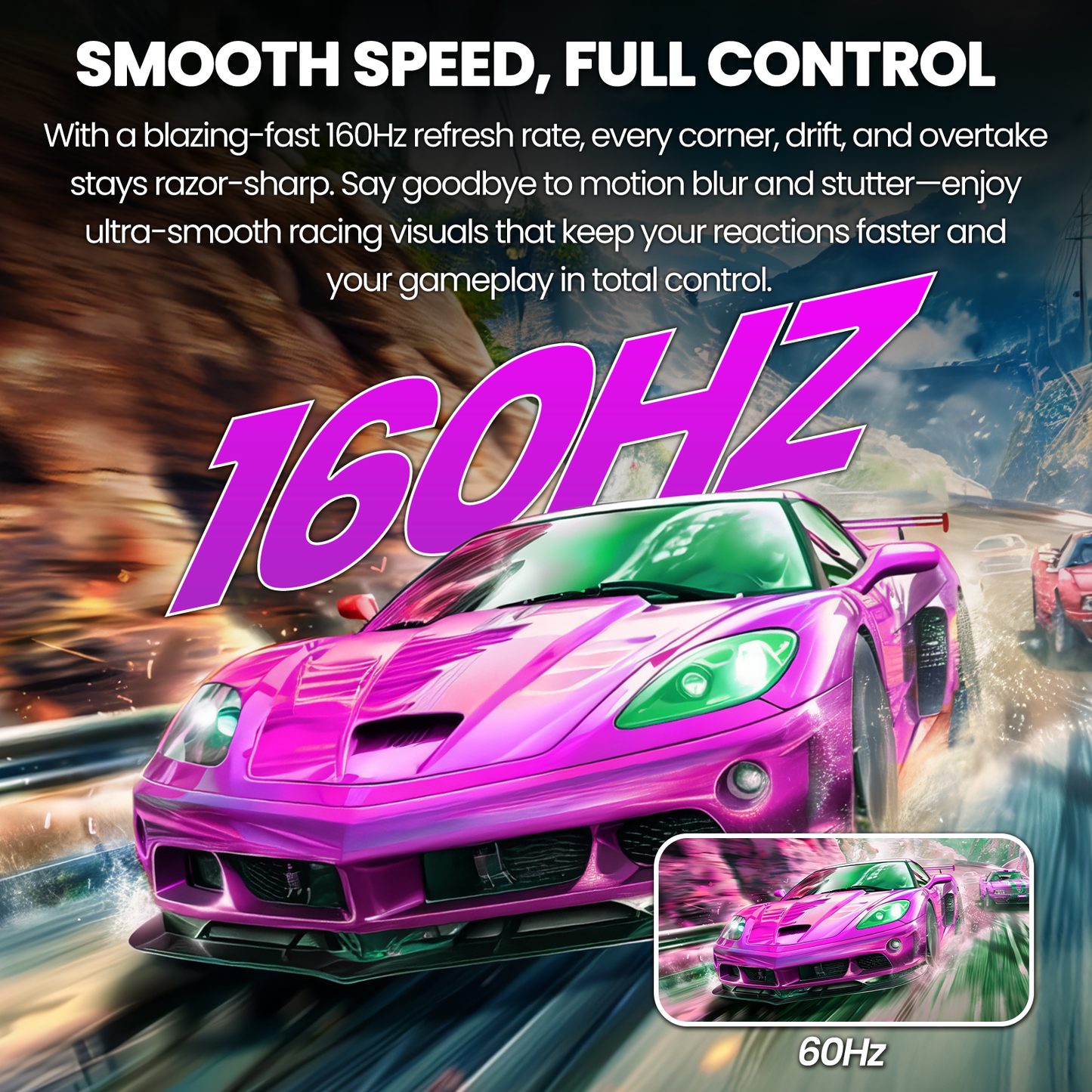 CRUA 32'' 4K Gaming Monitor 160Hz, UHD 3840x2160 IPS Screen, Height/Pivot/Swivel/Tilt Adjustable Vertical Monitor, Support FreeSync, Built-in Speakers, 120% sRGB, PIP/PBP, HDMI 2.0 & DP 1.4-Black