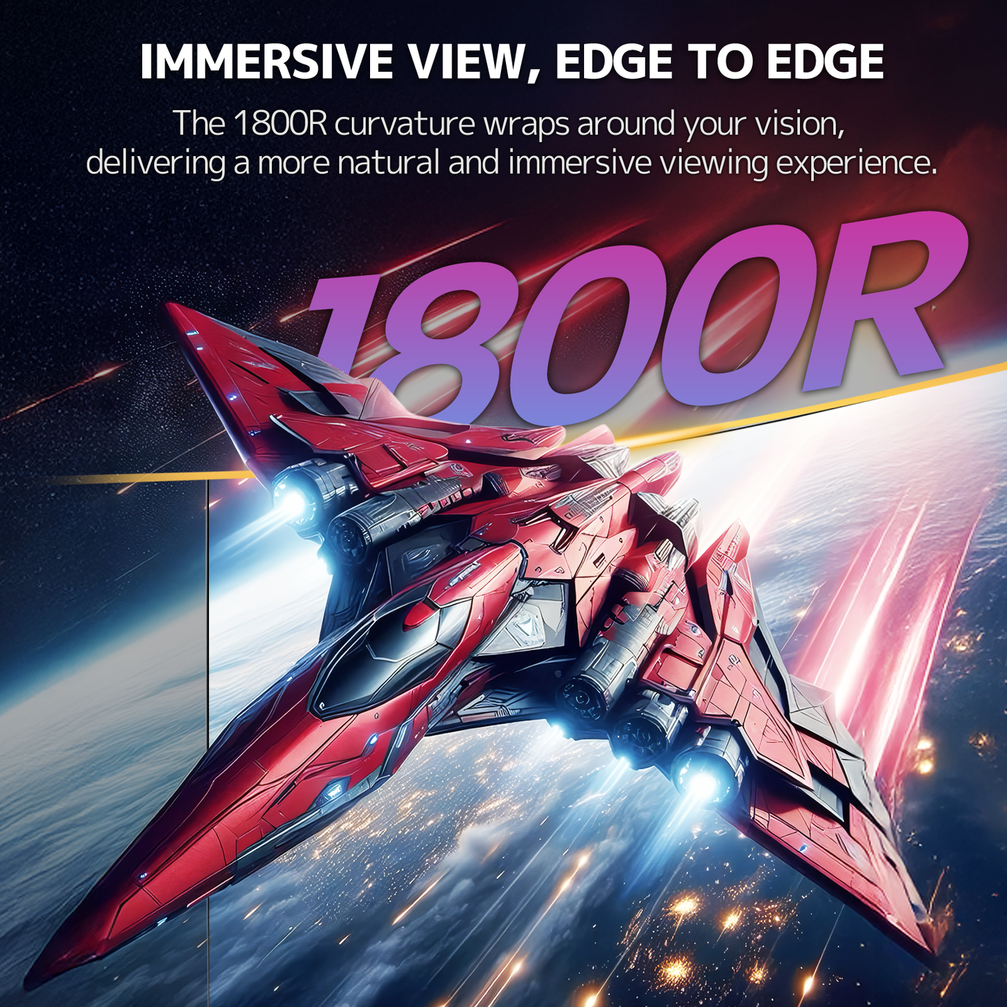 CRUA 32" Curved Gaming Monitor, 240Hz Full HD 1920×1080P VA Panel, 1800R Ultra-Wide Screen, 120% sRGB Color, AMD FreeSync, Low Blue Light, HDMI 2.0 & DP 1.4 Ports, Wall Mountable Installs-Black