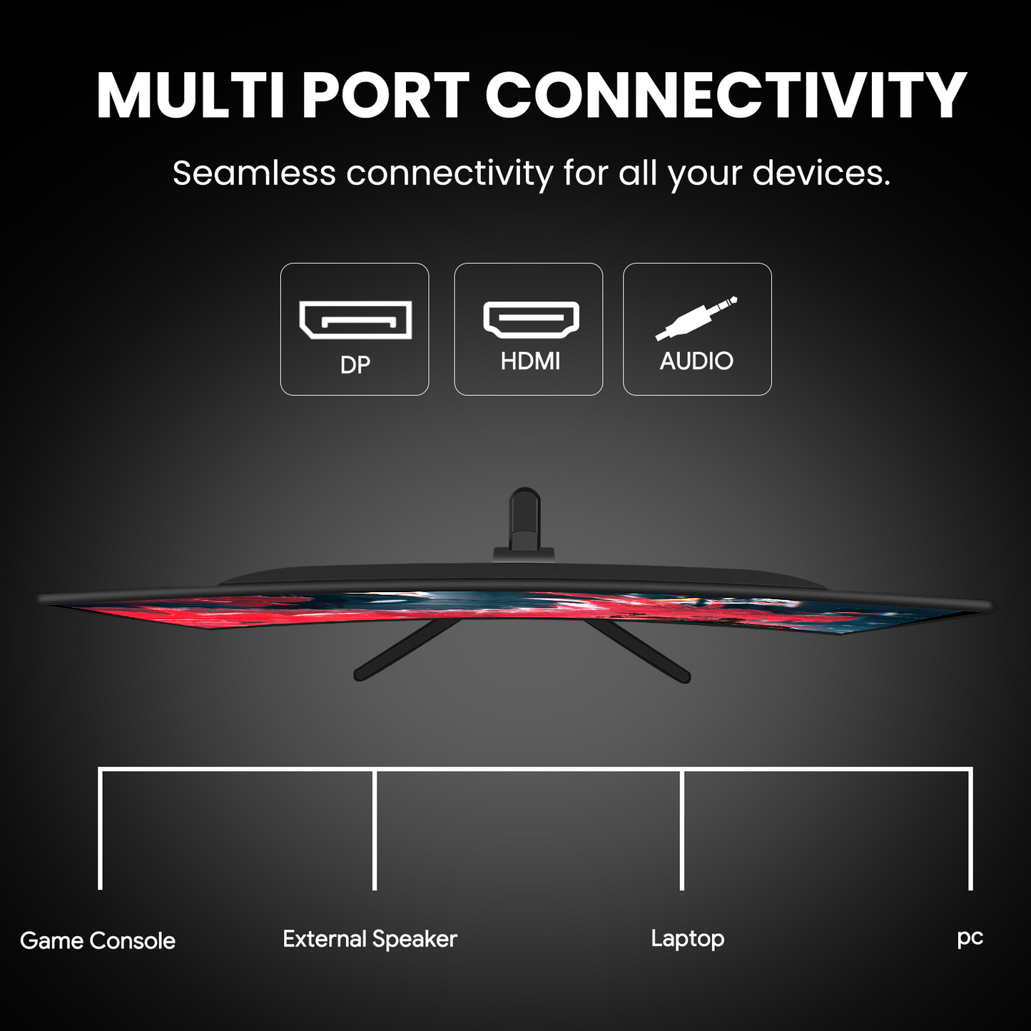 CRUA 24” 240Hz Gaming Monitor, Curved FHD 1920 x 1080P, Support 120% sRGB, AMD FreeSync, Low Motion Blur, Wall Mount Installs Compatible, for Office and Games(HDMI 2.0 & DP 1.4) – Black