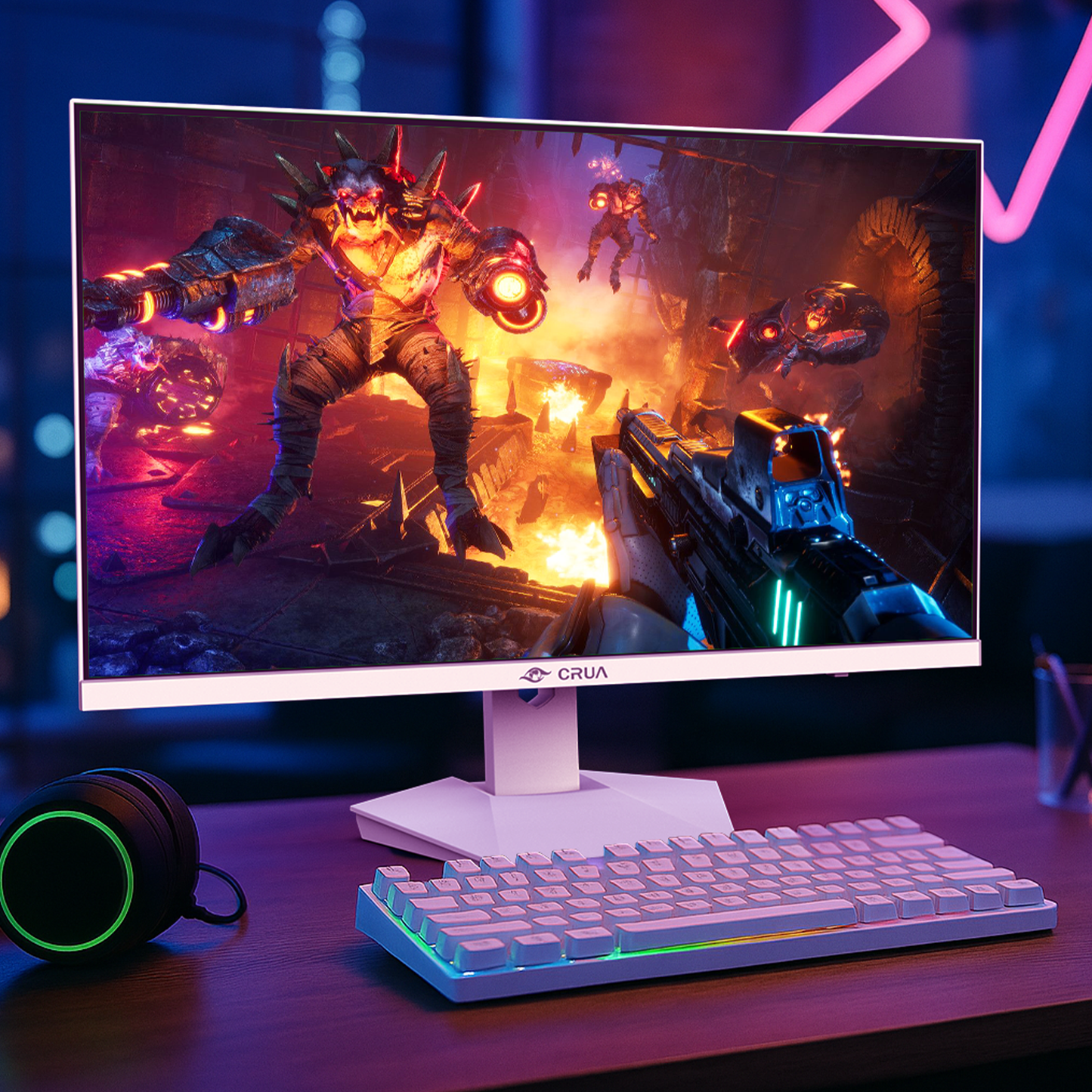 Computer Mon CRUA 27 Inch Gaming Monitor QHD 1440P 240Hz 120% sRGB IPS Computer Mon ...