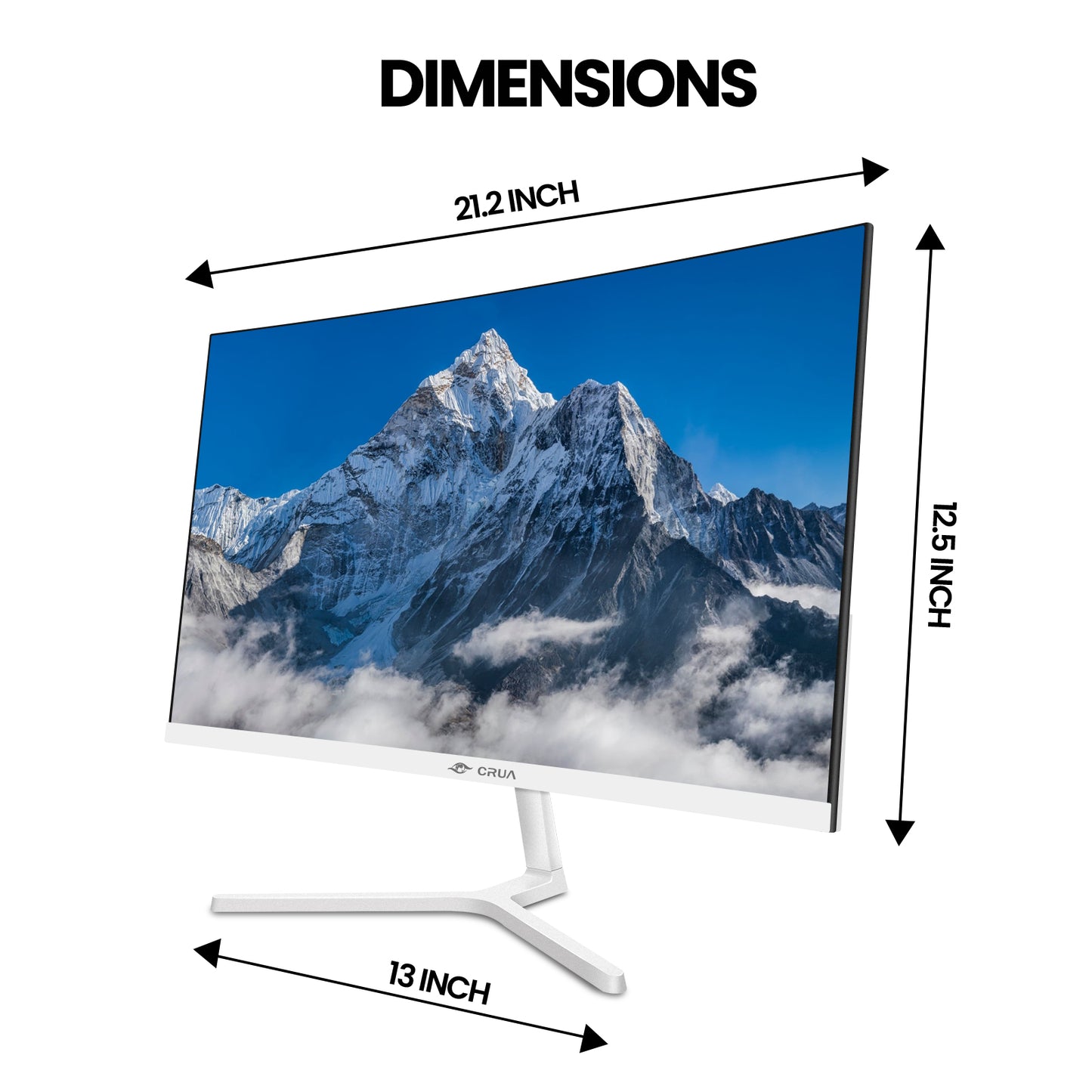 CRUA 24 Inch Curved Monitor, FHD(1920×1080P) 100HZ 120% sRGB Computer Monitors, Narrow Bezels on Three Sides, Blue Light Filter PC Monitor for Home, Office and Dormitory(HDMI, VGA)-White