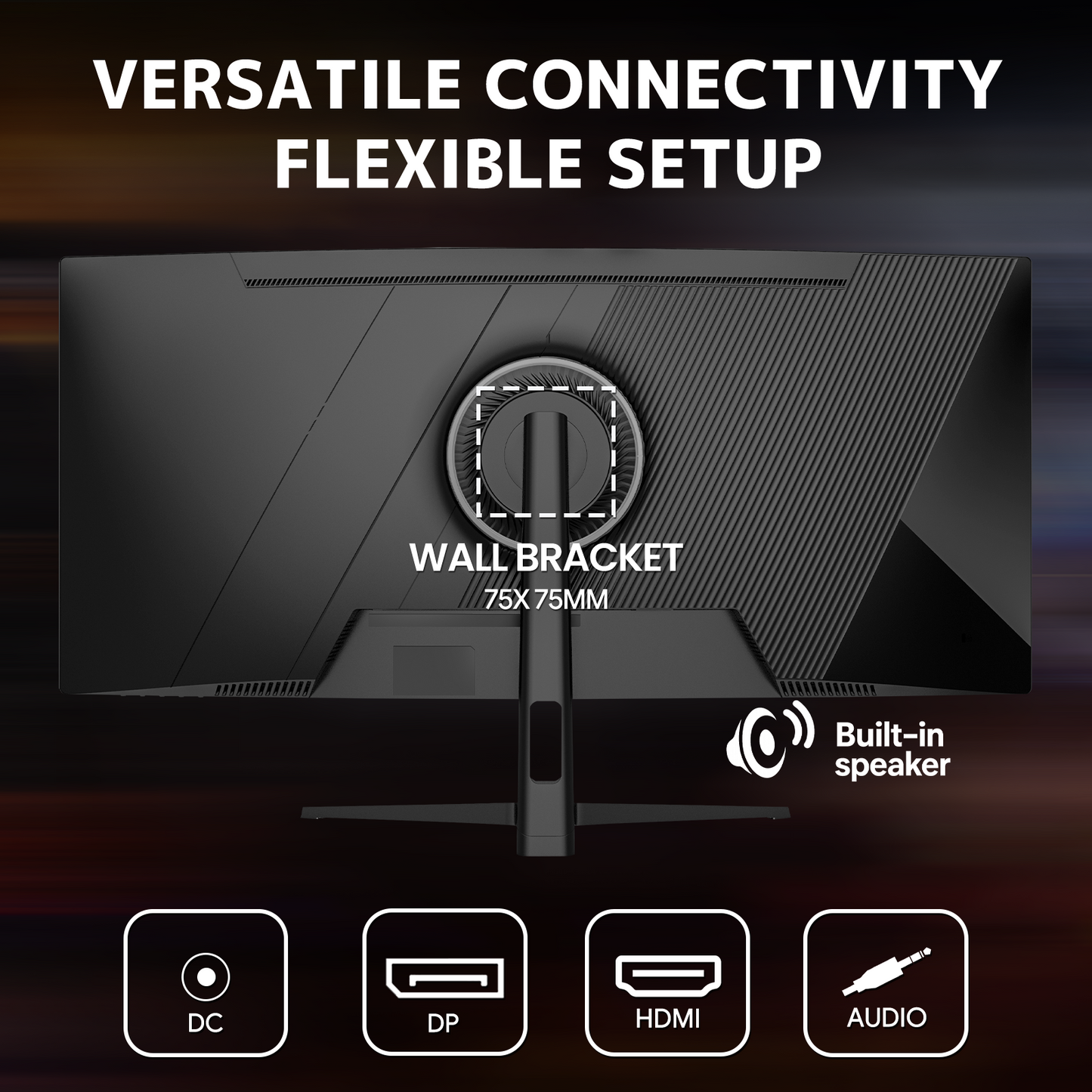CRUA 34" WQHD 240Hz Ultrawide Curved Gaming Monitor, 1500R, FreeSync, Black 3440x1440 VA Screen With 120%sRGB, Built-In Speakers, HDMI 2.1/DP 1.4 and 75x75mm Wall Mount For Gaming, Streaming and Work