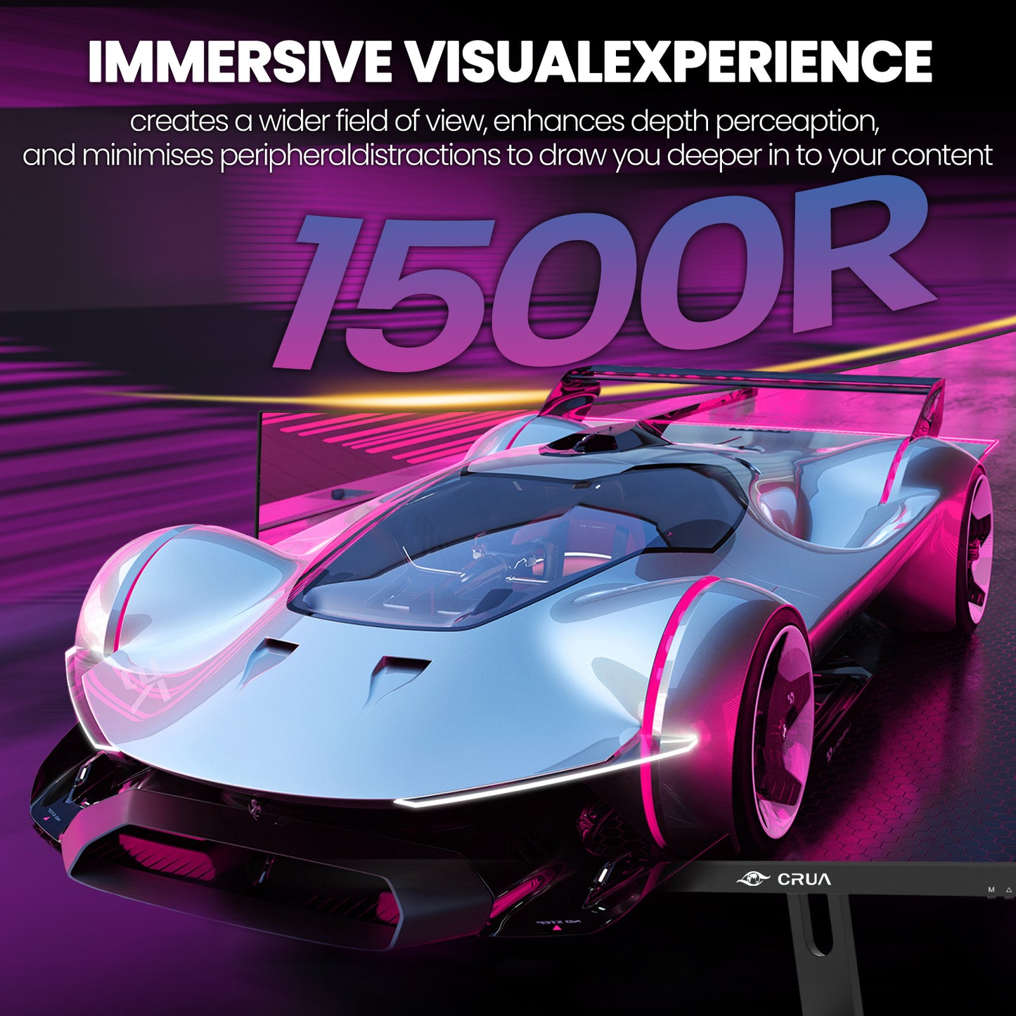 Moniteur de jeu WQHD à écran de poisson de 30 pouces 200 Hz