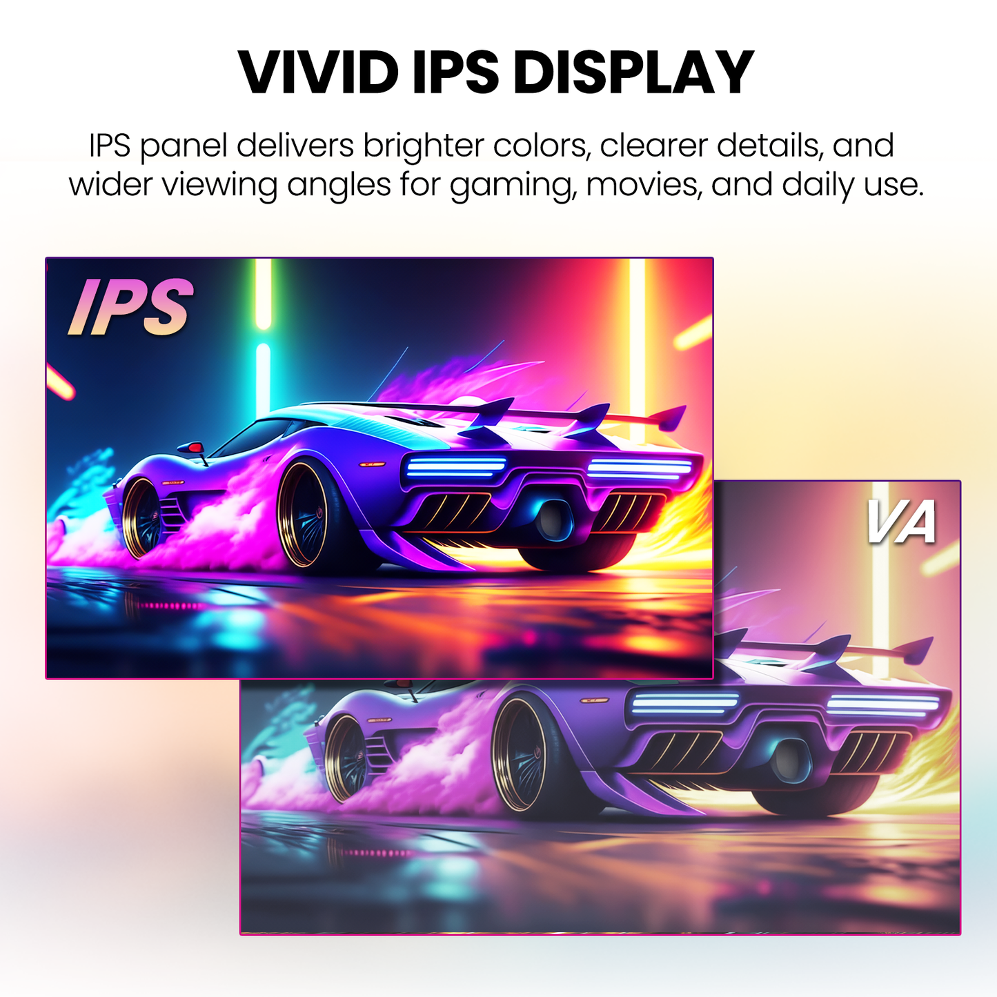CRUA 32" 2K 75Hz IPS Computer Monitor, QHD 1440P with Build-in Speakers, 100% SRGB,FreeSync,HDMI Port-White