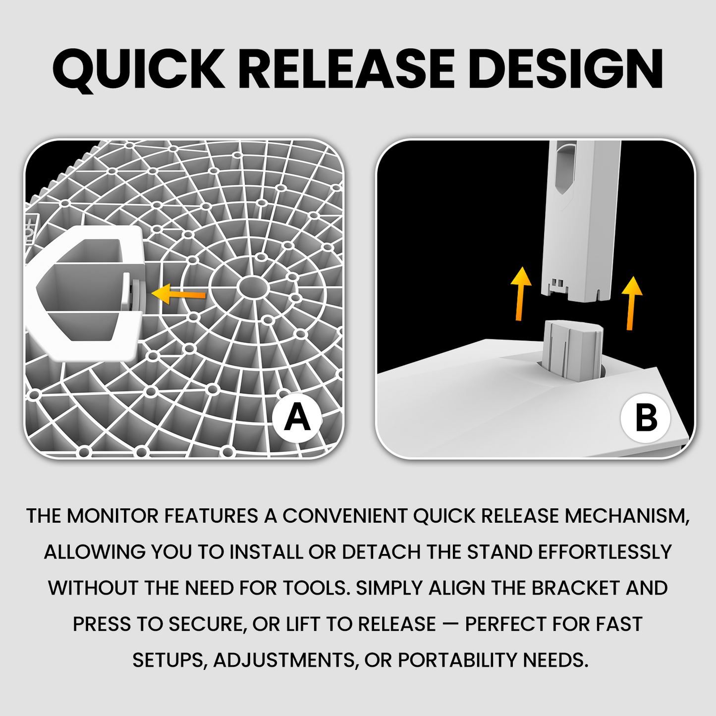 CRUA 27" 4K White Monitor, UHD(3840x2160P) IPS Panel, 60Hz Computer Monitor, Supports AMD Freesync, USB Type-C, 120% sRGB, Built-in Speakers, Wall Mountable, for Work, Streaming, and Home Office