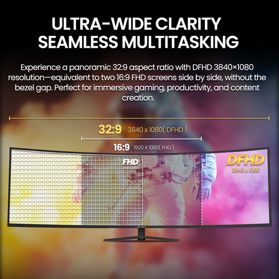 49 Inch DFHD 144Hz/165Hz Ultra-Wide Curved Gaming Monitor