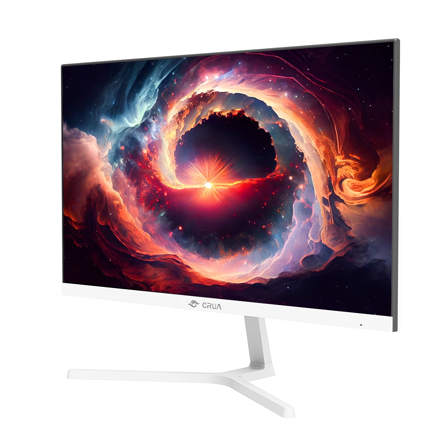 CRUA 22 Inch Computer Monitor,FHD 1080P/100Hz,120 sRGB,Low Blue Light,Wall Mountable,VGA & HDMI-White