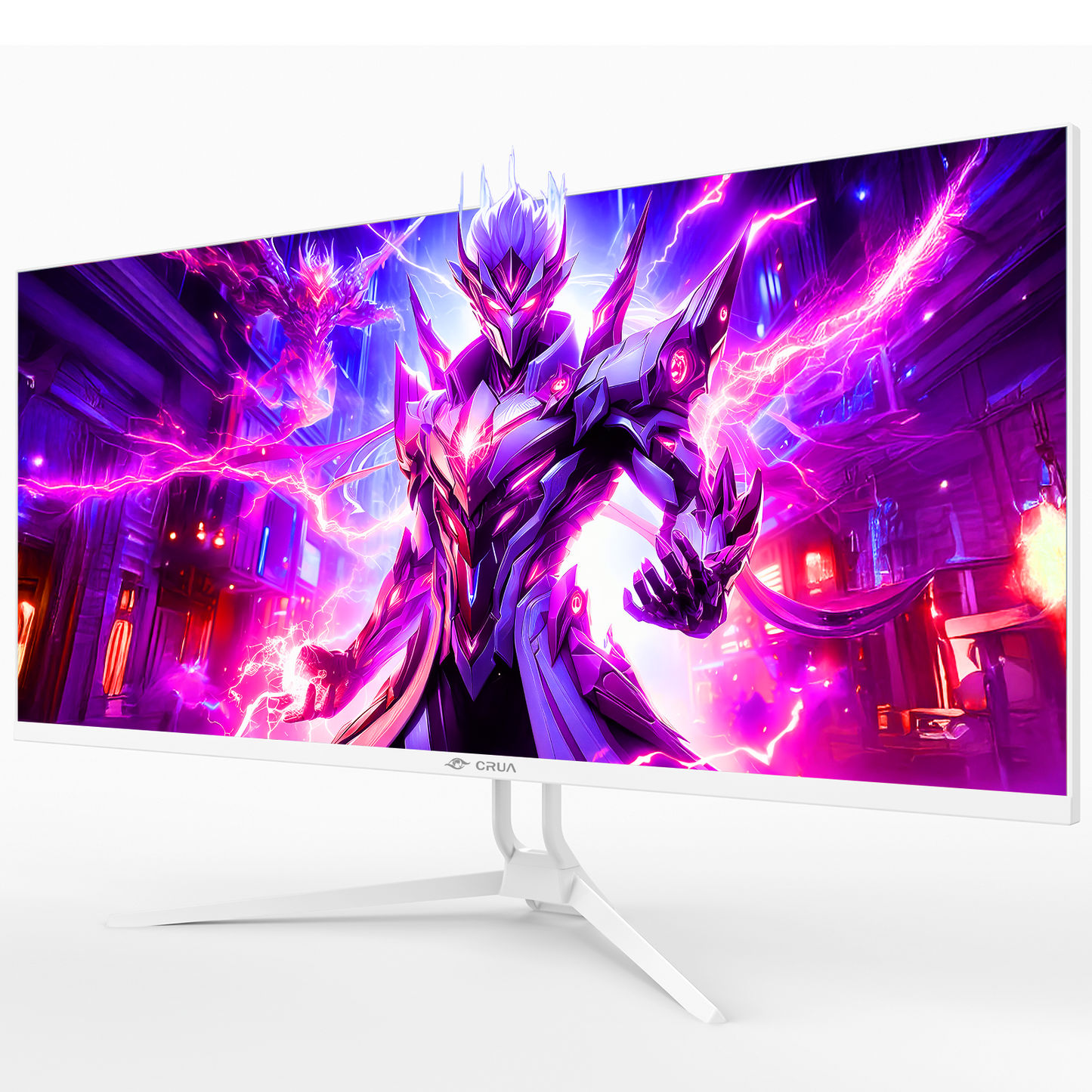 CRUA 34'' 120Hz IPS Ultrawide Gaming Monitor, WFHD 2560X1080, 21:9, Computer Monitors with Built-in Speakers, FreeSync, 120% sRGB, DP1.4 & HDMI1.4, Wall Mountable Installs-White