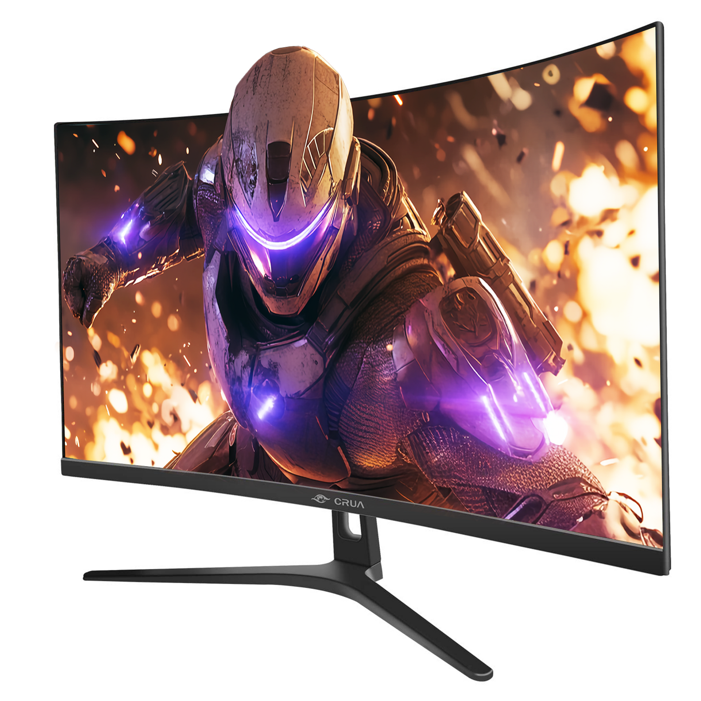 CRUA 27 inch FHD 100Hz Curved Monitor for Office&Gaming, 1080P 1800R 100% sRGB Computer Monitor,Frameless Design, Blue Light Filter,VGA,HDMI-Black