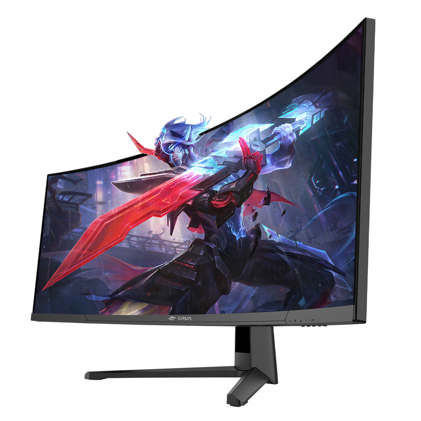 CRUA 45" DQHD 185Hz Ultrawide Curved Gaming Monitor, 1500R, FreeSync, Black 5120x1440 32:9 VA Screen, 120%sRGB, Built-In Speakers, HDMI 2.1/DP 1.4 and 100x100mm Wall Mount For Gaming, Editing and Work