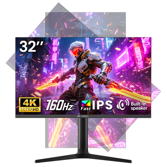 CRUA 32'' 4K Gaming Monitor 160Hz, UHD 3840x2160 IPS Screen