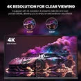 CRUA 27” Gaming Monitor, UHD (3840x2160) Dual Mode (4K 144Hz or FHD 320Hz), 120% sRGB, Support AMD FreeSync, Built-in Speakers, Blue Light Filter, HDMI 2.1 & DP 1.4, Wall Mount Install-Black
