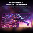 CRUA 27” Gaming Monitor, UHD (3840x2160) Dual Mode (4K 144Hz or FHD 320Hz), 120% sRGB, Support AMD FreeSync, Built-in Speakers, Blue Light Filter, HDMI 2.1 & DP 1.4, Wall Mount Install-Black