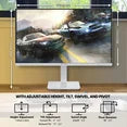 CRUA 27 Inch Gaming Monitor, UHD(3840 * 2160P) 144Hz Built-in Speaker, White