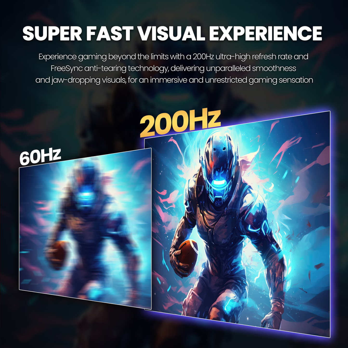 CRUA 32" Curved Gaming Monitor -200Hz FHD (1920 *1080P), 120% sRGB, AMD Freesync, HDMI/DP, Wall Mountable Installs-Black