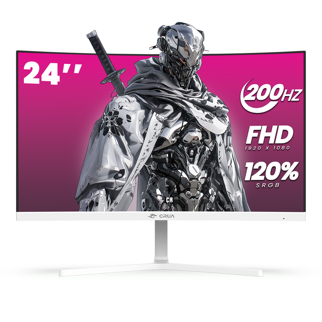 CRUA 24inch FHD 165Hz/200Hz 120% sRGB Curved Gaming Monitor – CRUA