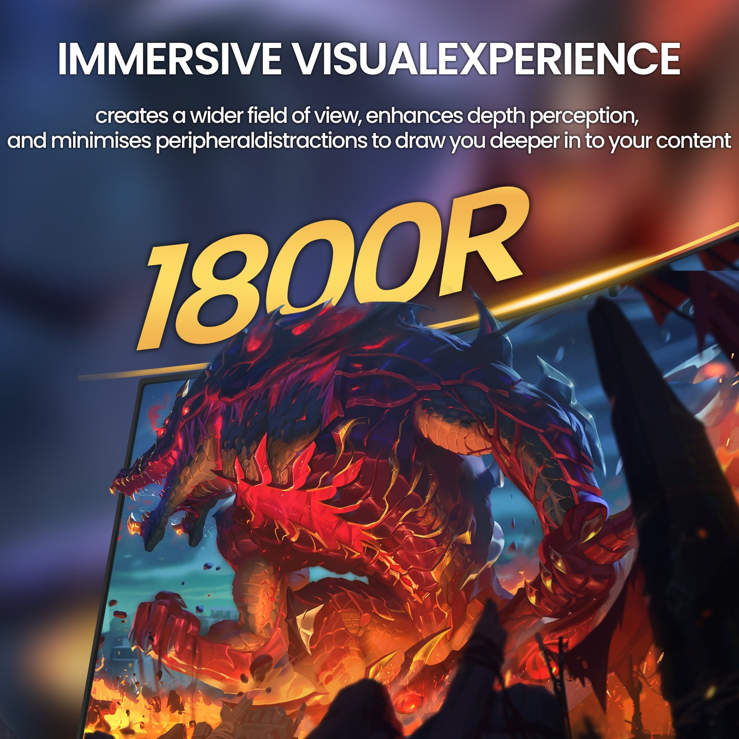 CRUA 27" 165Hz/180Hz Curved Gaming Monitor - FHD 1080P,FreeSync,1800R Frameless Computer Monitor, 1ms GTG, DP&HDMI Port, Black