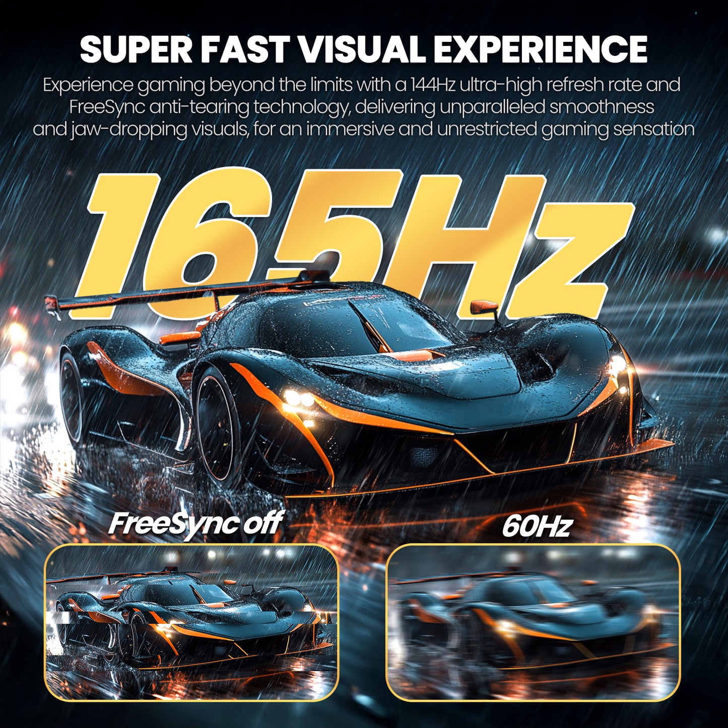 CRUA 34'' White Gaming Monitor 165Hz/144Hz 21:9 1500R Ultrawide Curved Monitor, WQHD 3440X1440 120%sRGB VA Panel Computer Monitor Support Freesync, PIP/PBP, HDMI2.0 & DP1.4, Wall Mount&Tilt Adjustable